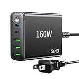 160W USB C Fast Charger. Sacrack GaN Compact 6 Port PD Fast Charger Charging Station Block Laptop Power Adapter for MacBook Pro/Air and All iPad Pro iPhone14 13/12 Galaxy Note20 S22 Pixel