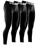 DRSKIN 3 Pack Men’s Compression Pants Tights Leggings Sports Baselayer Running Athletic Workout Active (Classic B01 3P, L)