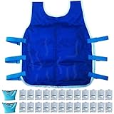 Enfudid Cooling Vest for Men&Women Hot Weather, Ice Vest with 24 PCS Ice Packs and 2 PCS Ice Bags,Cooling Clothes for Hot Weather with Pockets, Cool Jacket for Working in the Heat