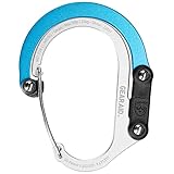 GEAR AID HEROCLIP Carabiner Clip and Hook (Small) for Purse, Stroller, and Backpack, Blue Steel