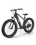 Hiboy P6 Electric Bike for Adults, 28MPH 62.1Miles Range 750W Motor 48V 13Ah Removable Battery Ebike, 26” x 4.0' Fat Tire Electric Mountain Bicycle, Shimano 9 Speed, Hydraulic Suspension, UL Certified
