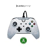 PDP Wired Game Controller - Xbox Series X|S, Xbox One, PC/Laptop Windows 10, Steam Gaming Controller - Perfect for FPS Games - Dual Vibration Videogame Gamepad - White Camo/Camouflage