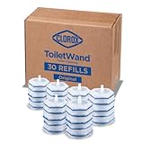 Clorox Toilet Wand Disinfecting Refills, Toilet and Bathroom Cleaning, Toilet Brush Heads, Disposable Wand Heads, Blue Original, 30 Count