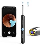 BEBIRD R1 Ear Wax Removal Tool, Spade Ear Cleaner with Ear Camera, 1080P Ear Scope, Earwax Remover Picker with 2 Ear Scoops, Ear Pick with 6 LED Light for Earwax Cleaning, Support iPhone, Black