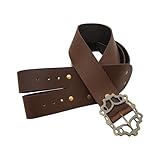 Lord of Battles Pirate Leather Belt with Sword Hanger Medieval Baldric Sword Hanging Belt Handcrafted From Genuine Buff Leather With Antique Solid Brass Buckle