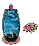 Bless International Traditional-Handmade Incense-Stick-Holder Back-Flow-Cone-Burner-ash-Catcher-Stand With-20-back-flow-cones