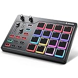 Donner MIDI Pad Beat Maker with 16 Beat Pads, 2 Assignable Fader & Knobs and Music Production Software Included, USB MIDI Pad Controller STARRYPAD with 40 Free Courses