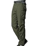 Jessie Kidden Mens Hiking Pants Convertible Quick Dry Lightweight Zip Off Outdoor Fishing Travel Safari Pants (225 Army green 34)