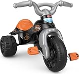 Fisher-Price Harley-Davidson Toddler Tricycle Tough Trike Bike with Handlebar Grips and Storage for Kids (Amazon Exclusive), Black