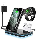 WAITIEE Wireless Charger 3 in 1,15W Fast Charging Station for Apple Watch 7/6/5/4/3/2/1,for AirPods Pro,for iPhone14/13 Pro/Pro Max/12/11/X/Xr,for Samsung Galaxy Phone Series (No Watch Charging Cable)