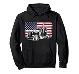 Truck driver trucker lorry america flag Pullover Hoodie