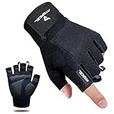 ATERCEL Workout Gloves for Men and Women, Exercise Gloves for Weight Lifting, Cycling, Gym, Training, Breathable and Snug fit (Black, M)