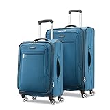 Samsonite Ascella X Softside Expandable Luggage with Spinners | Teal | 2PC SET (Carry-on/Medium)