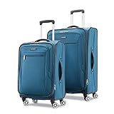 Samsonite Ascella X Softside Expandable Luggage with Spinners | Teal | 2PC SET (Carry-on/Medium)