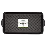 Matace 100% Rubber Boot Tray for Entryway - Rubber Mat - Shoe Tray-Rubber Shoe Mats for Shoes and Boots for Indoor and Outdoor Use, 27.95'x 15.74', Black
