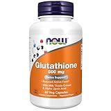NOW Foods Supplements, Glutathione 500 mg, With Milk Thistle Extract & Alpha Lipoic Acid, Free Radical Neutralizer*, 60 Veg Capsules
