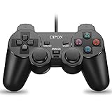 Cipon Wired Controller Compatible with PS-2 Console, Black Remote Gamepad with 2.2M Cable