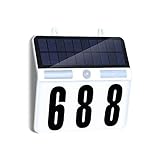 FORUP Lighted House Numbers, Solar House Number Sign with Waterproof 45 LED 3 Modes for Outdoor Address Numbers