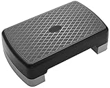 Signature Fitness Adjustable Workout Aerobic Stepper Step Platform Trainer, Mini, Black/Gray