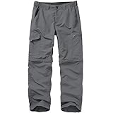 Hiking pants for men convertible boy scout cargo zip off Lightweight Quick Dry breathable fishing safari Shorts,6226,Grey,36