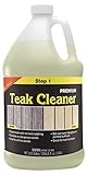 STAR BRITE Premium Outdoor Teak Cleaner - Restore, Renew & Refresh Weathered Gray Teak and Other Fine Woods - Teak Oil & Sealer Compatible - No Sanding Needed - 128 Ounce Gallon (081400N)