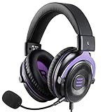 EKSA E900 Headset with Microphone for PC, PS4,PS5, Xbox - Detachable Noise Canceling Mic, 3D Surround Sound, Comfort Sturdy, Wired Headphone for Gaming, Computer, Laptop, Switch, Handheld (3.5MM Jack)