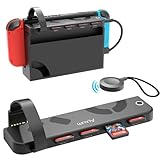 Alxum Nintendo Switch Game Switcher - 4 in 1 Switch Game Card Reader with Upgrade Version Remote Control Switching, Nintendo Switch Multi Game Card Switcher Game Changer for Switch/Switch OLED Player