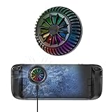 DEVASO Steam Deck Fan, Semiconductor Cooler for Steam Deck with 7-Blade Fan and RGB Colourful Light, 3 Seconds Fast Cooling Magnetic Fan Cooler for Steam Deck, Switch, Tablet, Cellphones