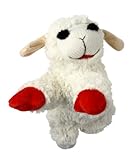 Multipet Plush Dog Toy, Lambchop, 10', White/Tan, Small