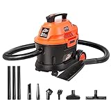 Armor All AA255W 2.5 Gallon 2 Peak HP Utility Wet/Dry Car and Shop Vac, 2.5-Gallon, Orange