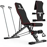 Adjustable Weight Bench-Foldable Workout Bench Press for Full Body Strength Training, Incline Decline Bench with Fast Folding