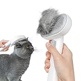 Aumuca Cat Brush for Shedding, Cat Brushes for Indoor Cats, Cat Brush for Long or Short Haired Cats, Cat Grooming Brush Cat Comb for Kitten Rabbit Massage Removes Loose Fur White