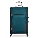 U.S. Traveler Aviron Bay Expandable Softside Luggage with Spinner Wheels, Teal, 30-Inch, US08125E31
