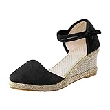 Yuanjay Sandal for Women Slingback Summer Wedge Sandals Flats Comfort Walking Slippers Open Toe Beach Slides Anti Slip Shoes