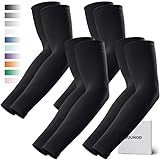 GOUNOD Arm Sleeves for Men Women,Compression Sleeves to Cover Arms for Men Working,Sun Sleeves for Men UV Protection Outdoors Athletic Black Sleeves