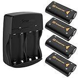 Smatree 4x2600mAh Rechargeable Battery Pack Compatible with Series X|S/Xbox One/Xbox One S/Xbox One X/Xbox One Elite Controller(4 Pack)