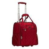 Rockland Melrose Upright Wheeled Underseater Luggage, Red, Carry-On 15-Inch