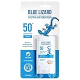 BLUE LIZARD Sensitive Mineral Sunscreen Stick with Zinc Oxide, SPF 50+, Water Resistant, UVA UVB Protection Easy to Apply, Fragrance Free, 0.5 Oz