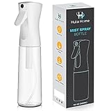 Hula Home Continuous Spray Bottle (10.1oz/300ml) Empty Ultra Fine Plastic Water Mist Sprayer – For Hairstyling, Cleaning, Salons, Plants, Essential Oil Scents & More - White