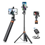 Newest 62' Phone Tripod, EUCOS Tripod for iPhone & Selfie Stick Tripod with Remote, Upgraded iPhone Tripod Stand & Travel Tripod, Solidest Cell Phone Tripod Compatible with iPhone 14/13/12/Android