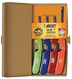 BIC Multi-Purpose Classic and Flex Wand Candle Lighters, Assorted Colors, Reliable and Safe, For Fireplaces, Campfires and More, Utility Lighter, 4-Count