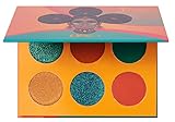 Juvia's Place Rich Blue, Aquamarine, Orange Bronze Eyeshadow Palette - Professional Eye Makeup, Pigmented Eyeshadow Palette, Makeup Palette for Eye Color & Shine, Pressed Eyeshadow Cosmetics, Shades of 6