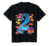 Kids 2 Year Old Under The Sea Birthday Ocean Fish Theme 2nd Gift T-Shirt