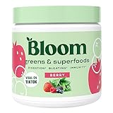 Bloom Nutrition Super Greens Powder Smoothie & Juice Mix - Probiotics for Digestive Health & Bloating Relief for Women, Digestive Enzymes with Superfoods Spirulina & Chlorella for Gut Health (Berry)