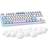 Gaming Keyboard Wrist Rest Pad,Memory Foam Keyboard Palm Rest, Ergonomic Hand Rest for Computer Keyboard,Laptop,Mac,Lightweight for Easy Typing Pain Relief-White