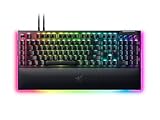 Razer BlackWidow V4 Pro Wired Mechanical Gaming Keyboard: Yellow Mechanical Switches - Linear & Silent - Doubleshot ABS Keycaps - Command Dial - Programmable Macros - Chroma RGB - Magnetic Wrist Rest