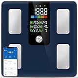 GE Scale for Body Weight Smart: Digital Bathroom Body Fat Scales for BMI Muscle Bluetooth Body Composition Monitor 11.8' Large Platform Accurate Weighing Machine Health Analyzer with App 500lbs