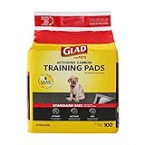 Glad for Pets Black Charcoal Puppy Pads 23' x 23' | Puppy Potty Training Pads That ABSORB & NEUTRALIZE Urine Instantly | New & Improved Quality Puppy Pee Pads, 100 count