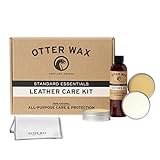 Otter Wax Leather Care Kit | 100% All-Natural Leather Care Products | Made in The USA | Includes Saddle Soap & Leather Salve | Color Safe | Ideal for Shoes, Boots, Jackets, Car Interiors