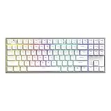 IROK AL87Pro 80% TKL Gaming Keyboard, Hot Swappable Switch Customizable Backlit, Aluminum Construction, RGB Wireless Mechanical Keyboard, for Windows Mac Gamers-White